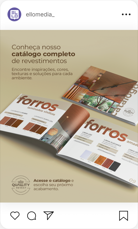 Conteúdo do catálogo Quality Revest criado pela Ello Media